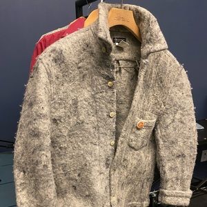 Comme des Garçons RUNWAY FW1995 “Sleep” Grey Chunky Wool Overshirt/coat